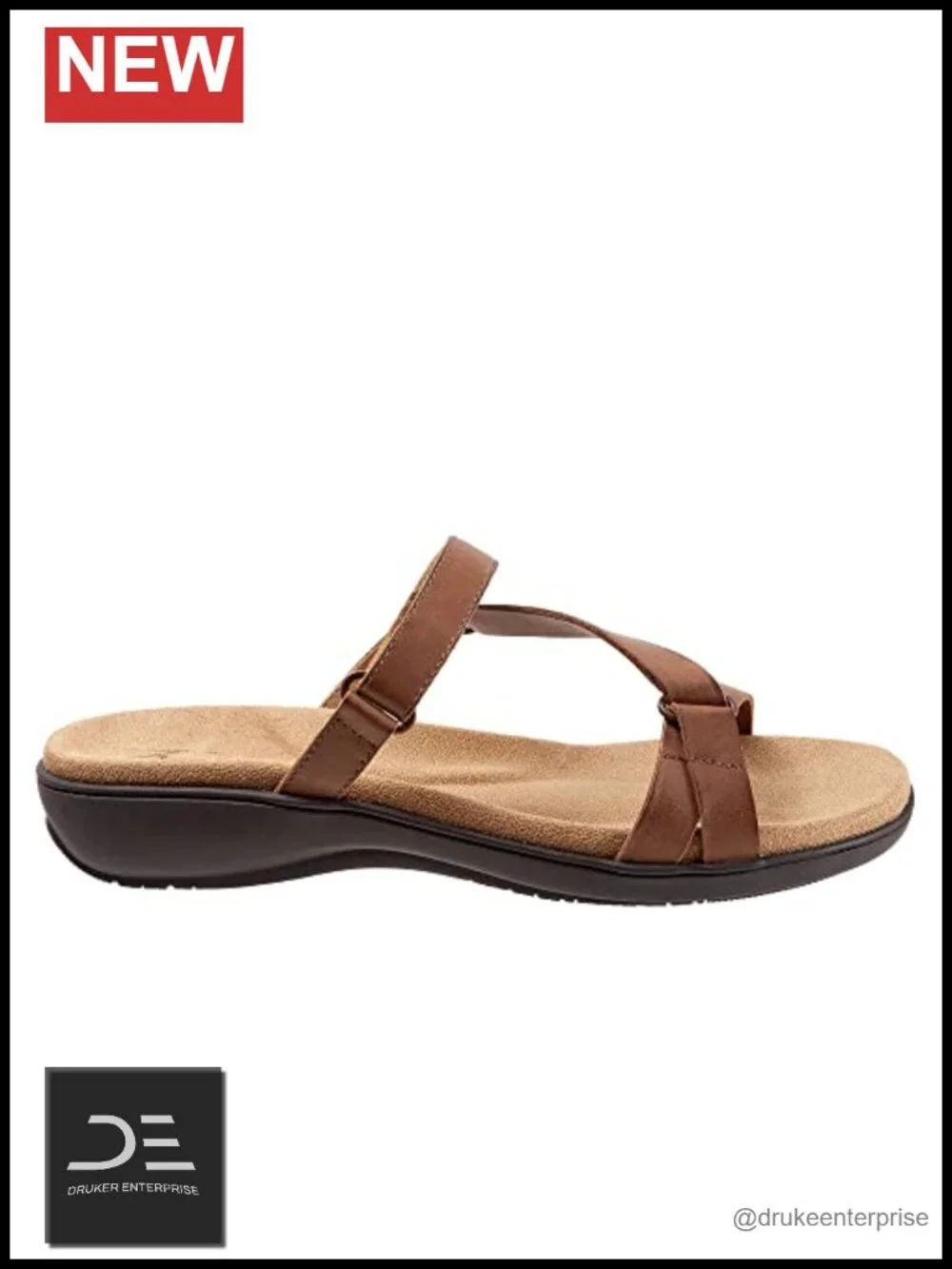 Women's Leather Platform Sandals Slingback Slip On Cushioned